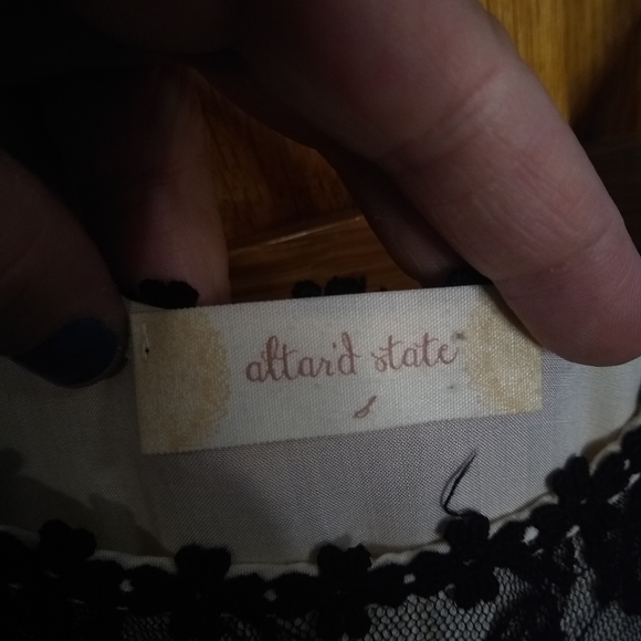 Altar'd State ivory & black lace asymmetric strappy fairy dress - Picture 5 of 6